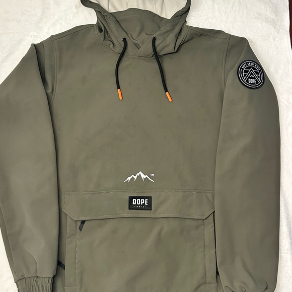 DOPE Men's Olive Hooded Ski/Snowboard Performance Jacket size M - Picture 1 of 6